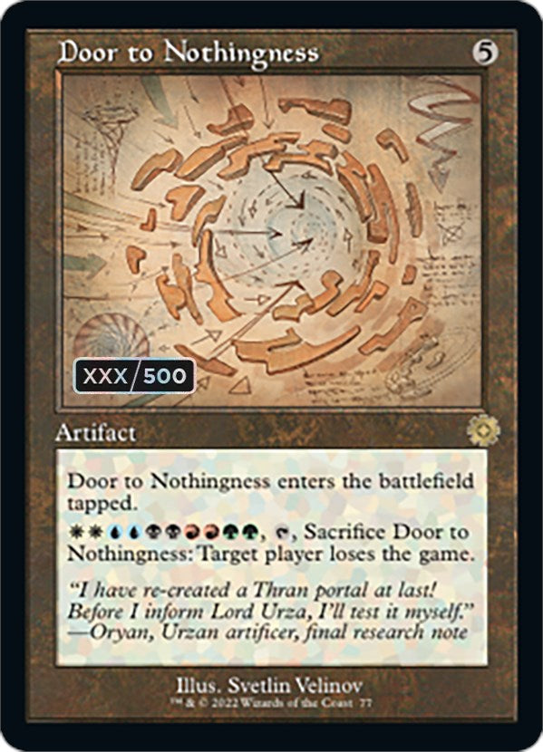 Door to Nothingness (Retro Schematic) (Serialized) [The Brothers' War Retro Artifacts] | Gate City Games LLC