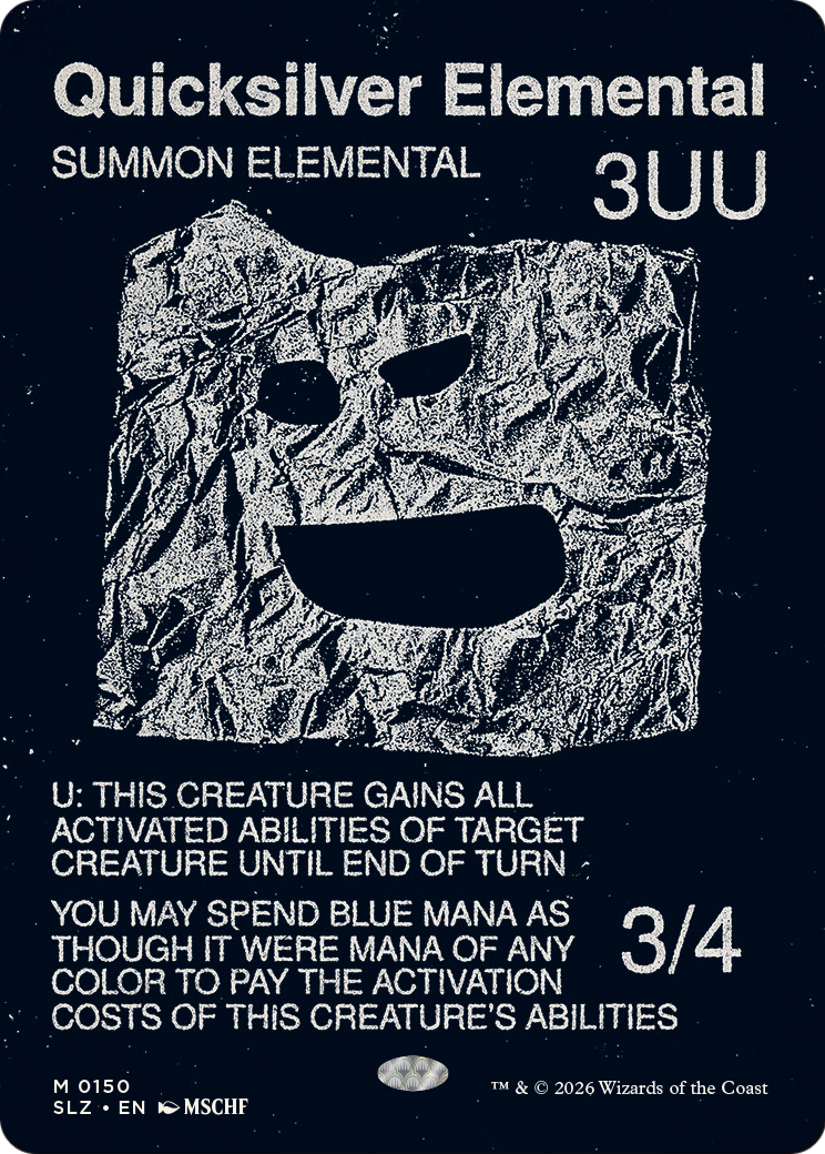 Quicksilver Elemental (0150) [Secret Lair x MSCHF: The Zeta Set] | Gate City Games LLC