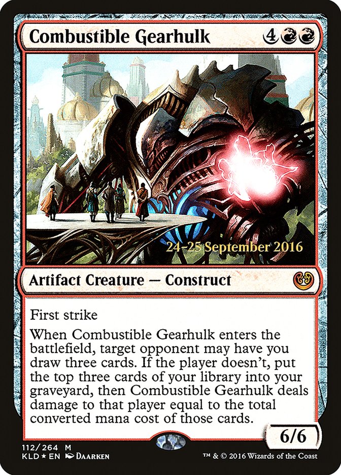 Combustible Gearhulk [Kaladesh Prerelease Promos] | Gate City Games LLC