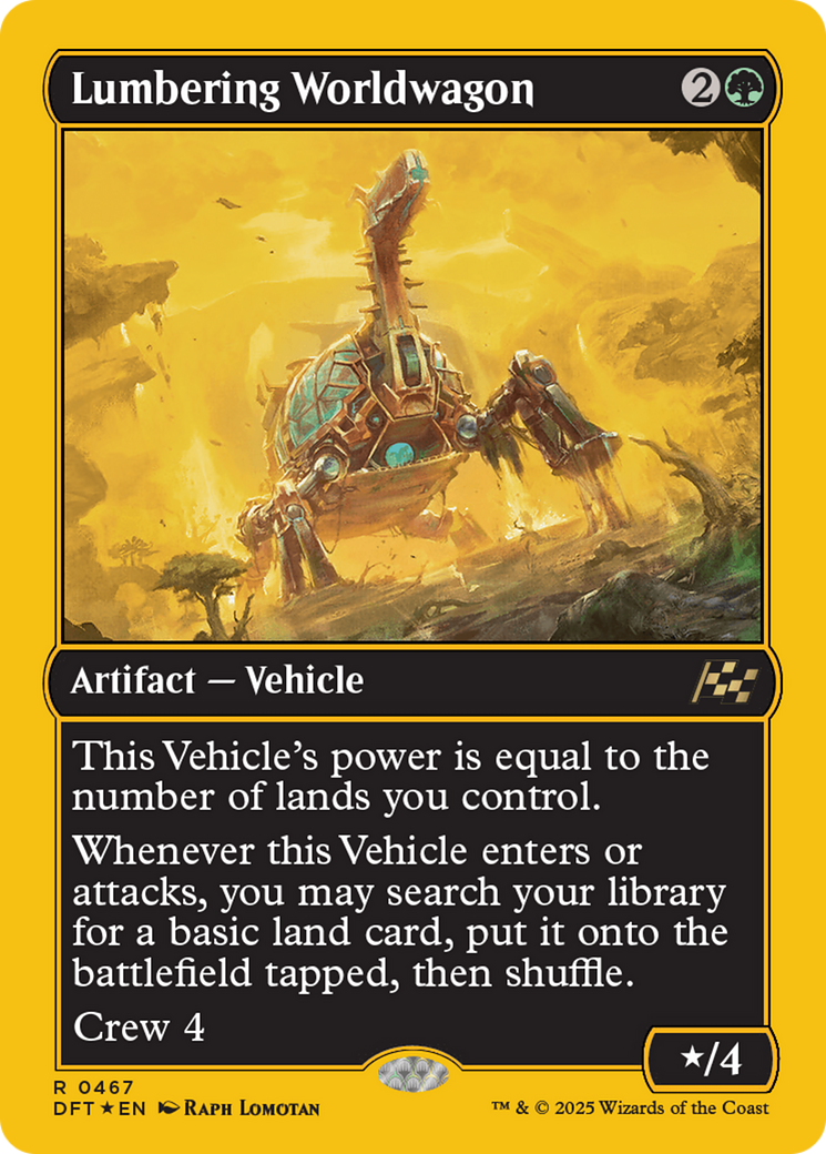 Lumbering Worldwagon (First-Place Foil) [Aetherdrift] | Gate City Games LLC