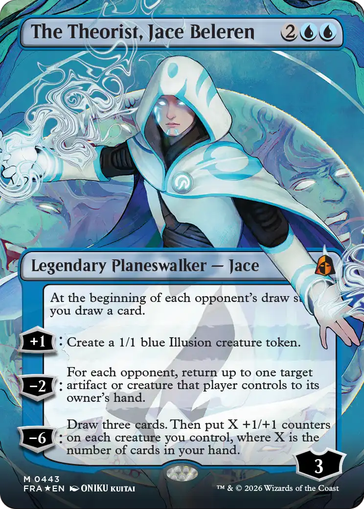 The Theorist, Jace Beleren (Borderless) (0443) [Reality Fracture] | Gate City Games LLC
