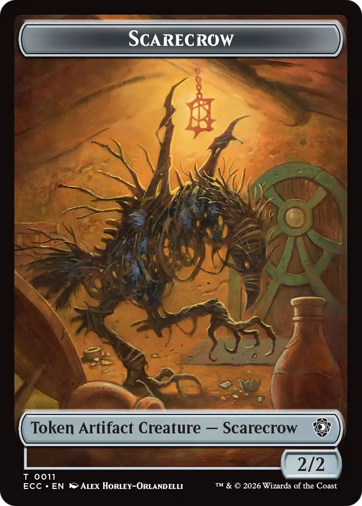 Saproling // Scarecrow Double-Sided Token [Lorwyn Eclipsed Tokens] | Gate City Games LLC