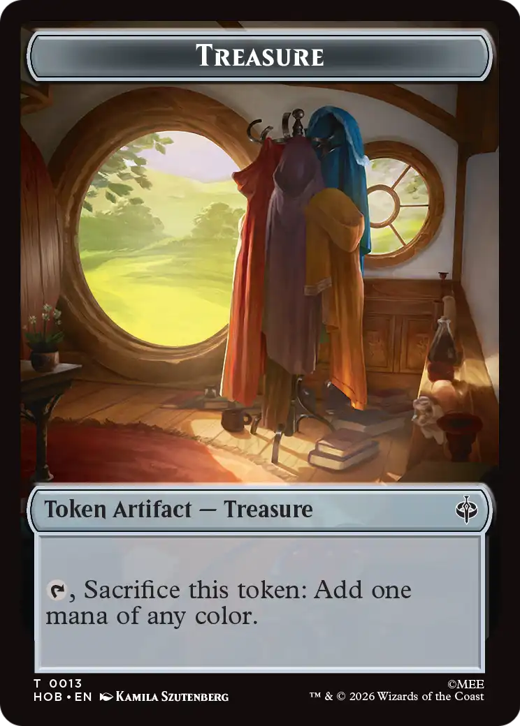Human Soldier // Treasure (0013) Double-Sided Token [The Hobbit Tokens] | Gate City Games LLC