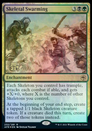 Skeletal Swarming [Dungeons & Dragons: Adventures in the Forgotten Realms Prerelease Promos] | Gate City Games LLC