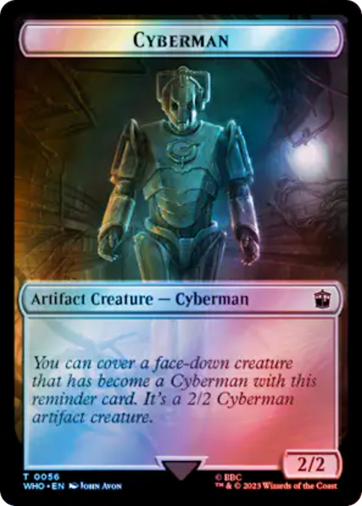 Human Rogue // Cyberman Double-Sided Token (Surge Foil) [Doctor Who Tokens] | Gate City Games LLC