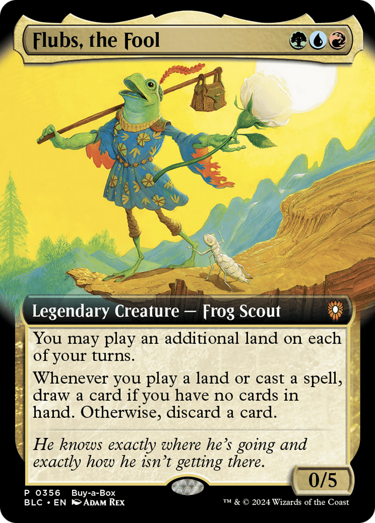 Flubs, the Fool (Buy-A-Box) (Extended Art) [Bloomburrow Promos] | Gate City Games LLC