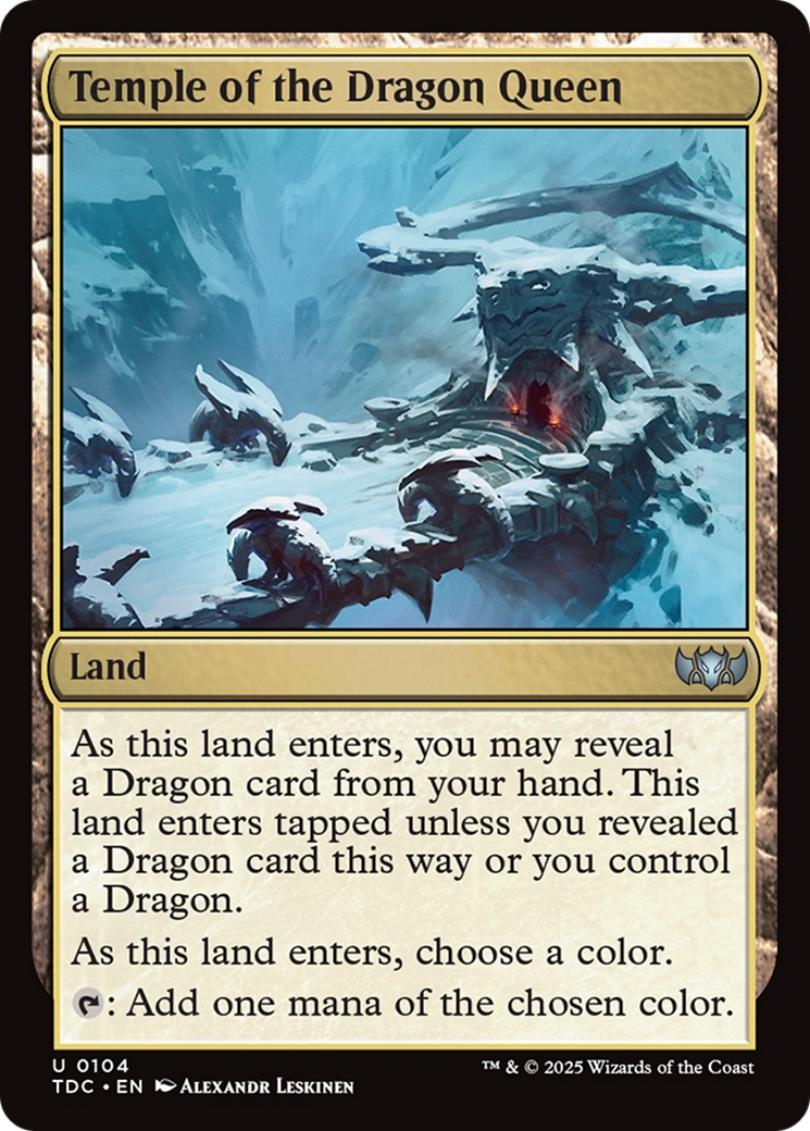 Temple of the Dragon Queen [Tarkir: Dragonstorm Commander] | Gate City Games LLC