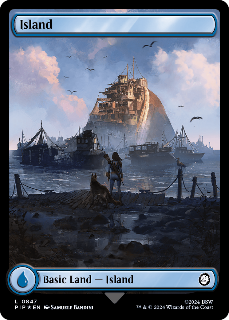 Island (0847) (Surge Foil) [Fallout] | Gate City Games LLC