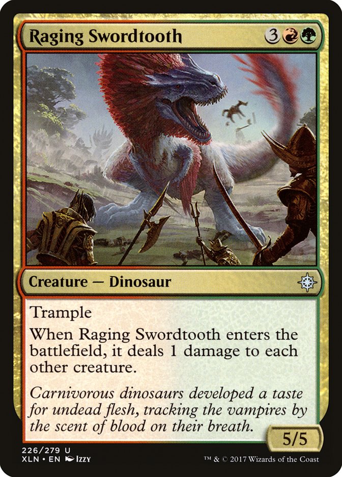 Raging Swordtooth [Ixalan] | Gate City Games LLC