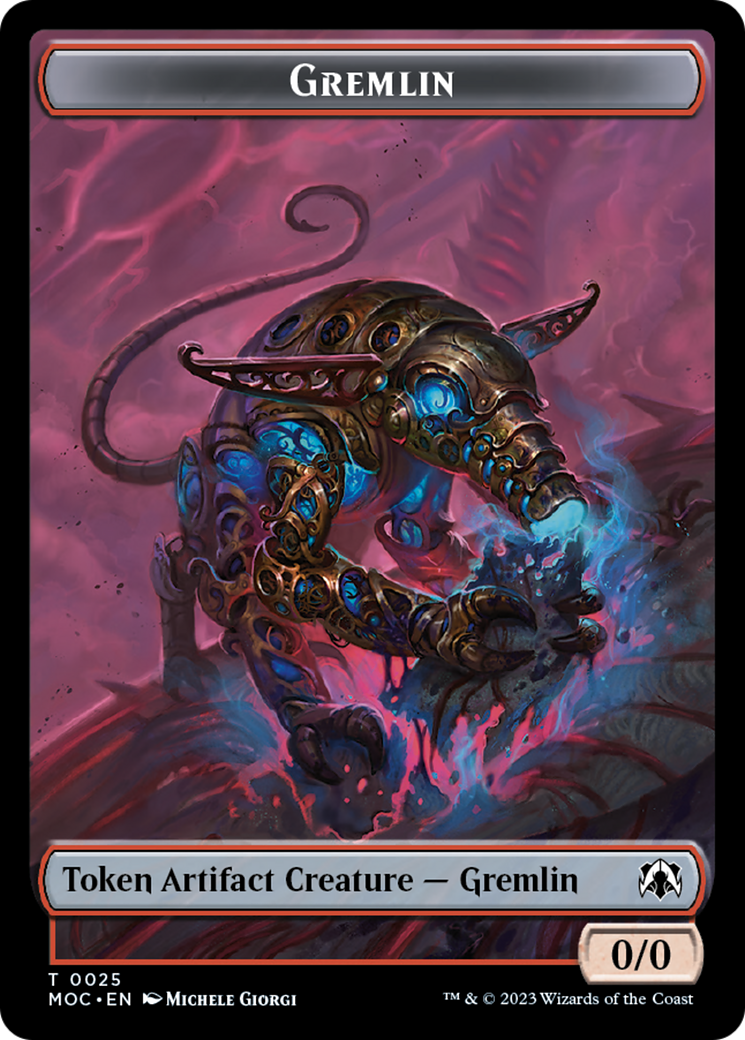 Treasure // Gremlin Double-Sided Token [March of the Machine Commander Tokens] | Gate City Games LLC