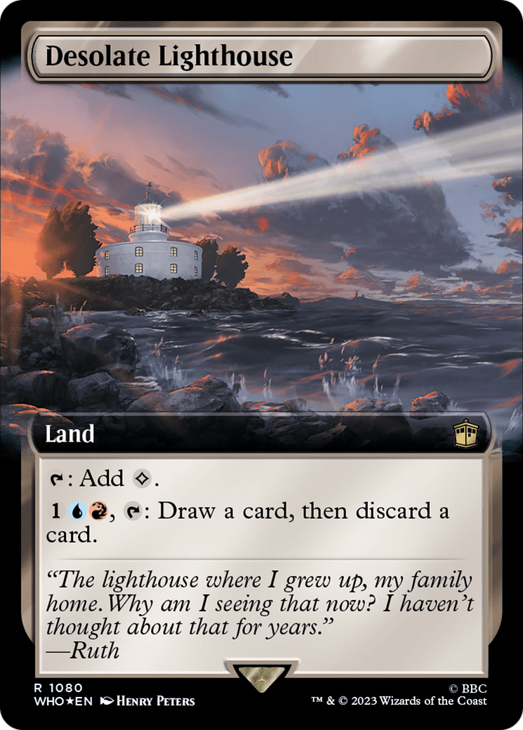 Desolate Lighthouse (Extended Art) (Surge Foil) [Doctor Who] | Gate City Games LLC