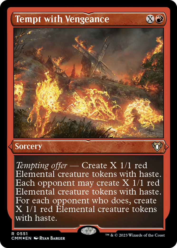 Tempt with Vengeance (Foil Etched) [Commander Masters] | Gate City Games LLC