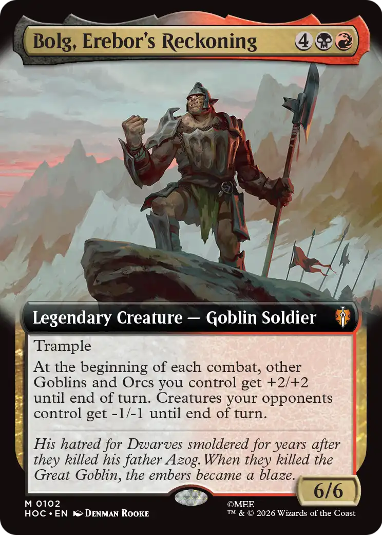 Bolg, Erebor's Reckoning (Extended Art) [The Hobbit: Eternal-Legal] | Gate City Games LLC