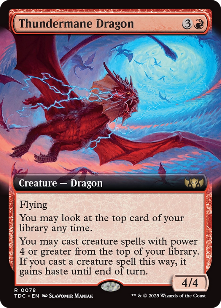 Thundermane Dragon (Extended Art) [Tarkir: Dragonstorm Commander] | Gate City Games LLC