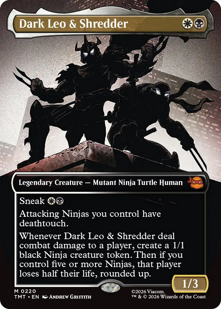 Dark Leo & Shredder (Borderless) [Teenage Mutant Ninja Turtles] | Gate City Games LLC