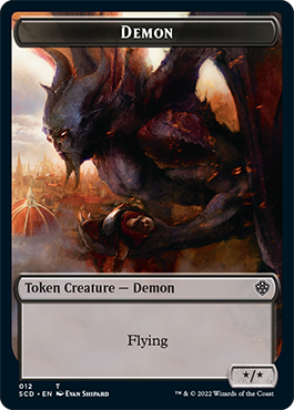 Demon // Demon Double-Sided Token [Starter Commander Decks] | Gate City Games LLC