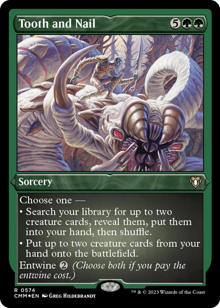 Tooth and Nail (Foil Etched) [Commander Masters] | Gate City Games LLC