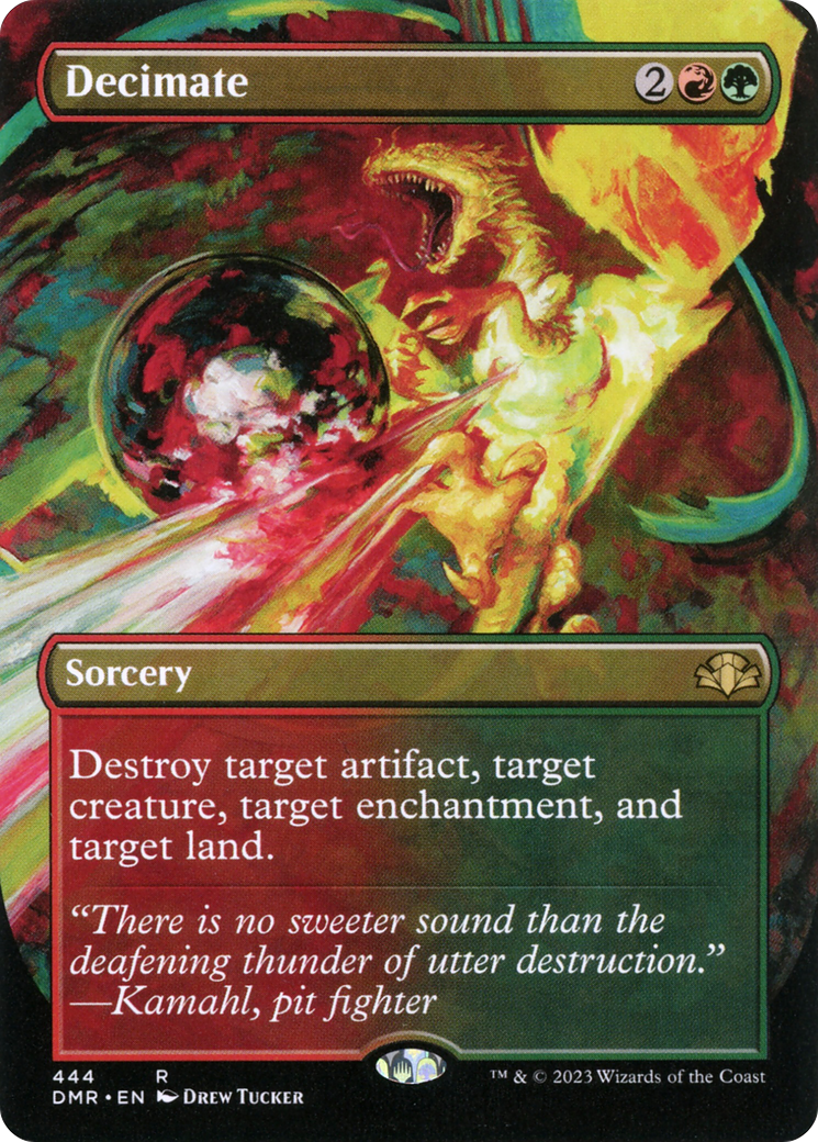 Decimate (Borderless Alternate Art) [Dominaria Remastered] | Gate City Games LLC