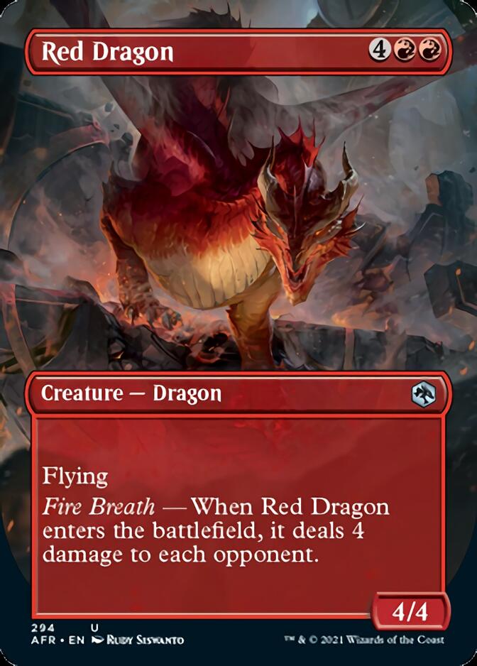 Red Dragon (Borderless Alternate Art) [Dungeons & Dragons: Adventures in the Forgotten Realms] | Gate City Games LLC