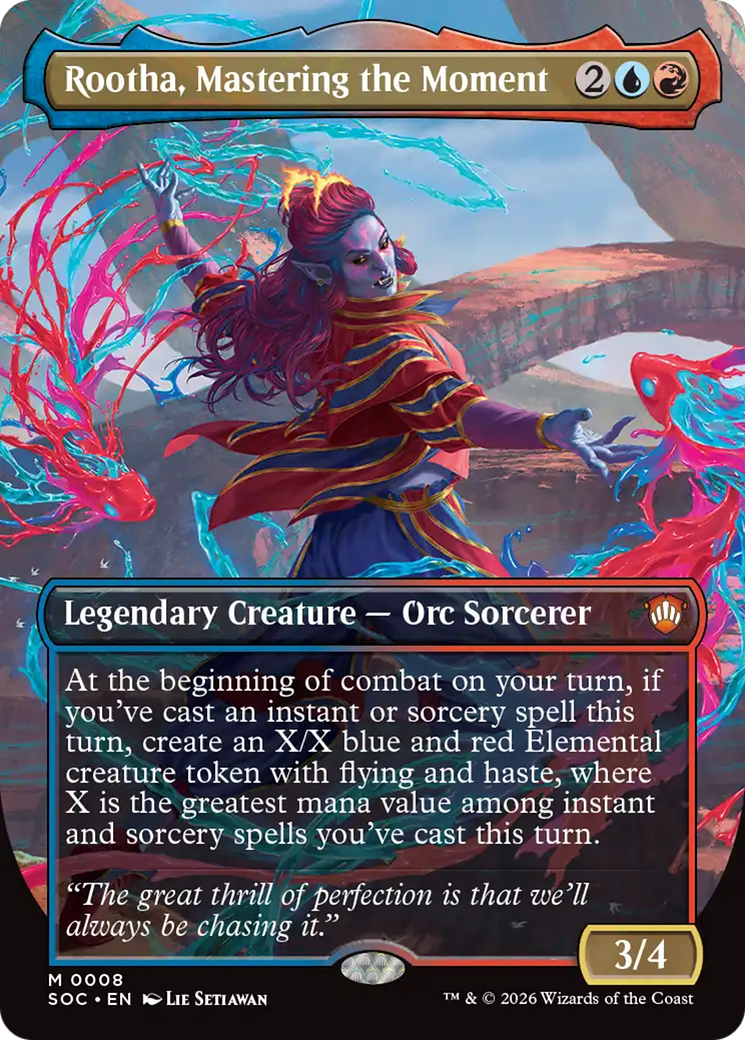 Rootha, Mastering the Moment (Borderless) [Secrets of Strixhaven Commander] | Gate City Games LLC