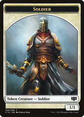Soldier // Spirit Double-Sided Token [Commander 2014 Tokens] | Gate City Games LLC
