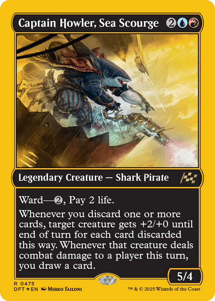 Captain Howler, Sea Scourge (First-Place Foil) [Aetherdrift] | Gate City Games LLC