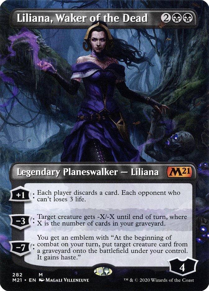 Liliana, Waker of the Dead (Borderless) [Core Set 2021] | Gate City Games LLC