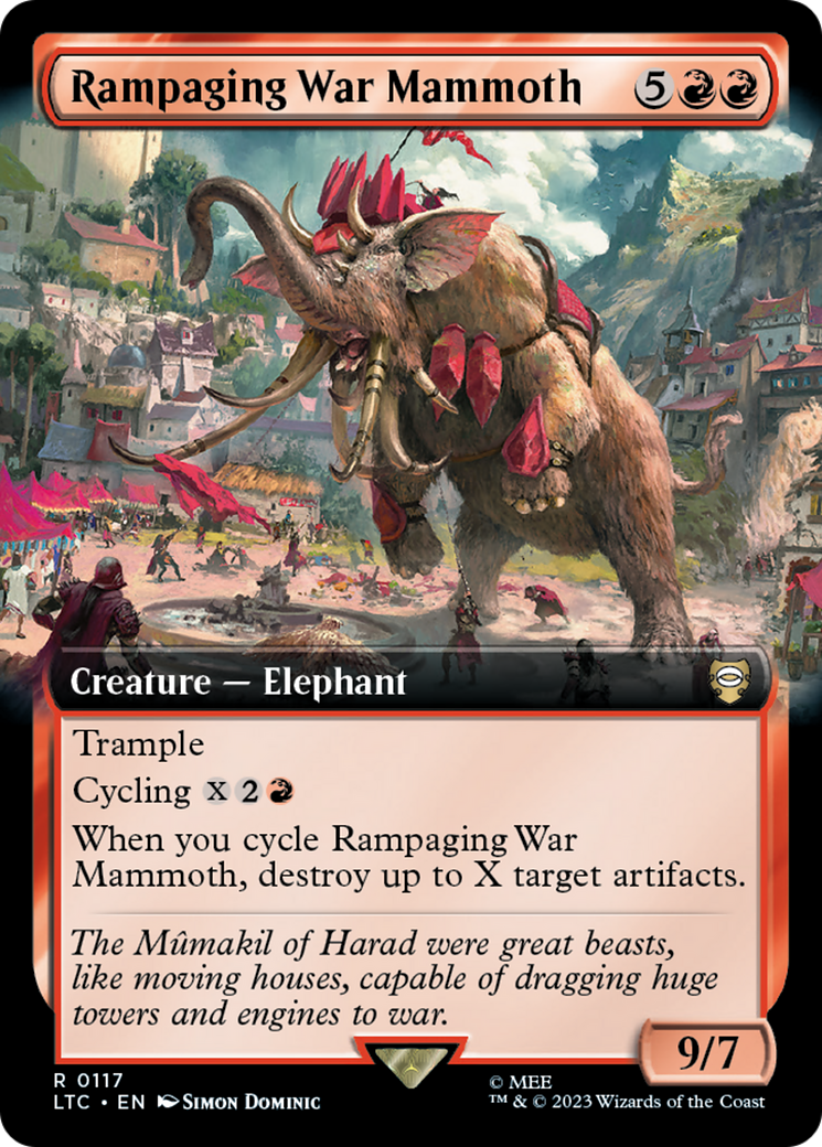 Rampaging War Mammoth (Extended Art) [The Lord of the Rings: Tales of Middle-Earth Commander] | Gate City Games LLC