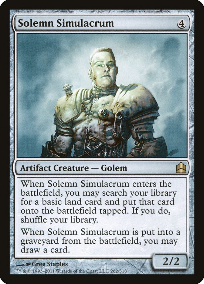 Solemn Simulacrum [Commander 2011] | Gate City Games LLC
