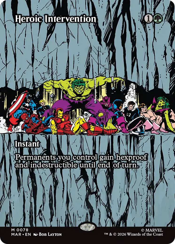 Heroic Intervention (0078) (Borderless) [Marvel Universe: Eternal-Legal] | Gate City Games LLC