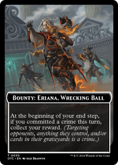 Bounty: Eriana, Wrecking Ball // Bounty Rules Double-Sided Token [Outlaws of Thunder Junction Commander Tokens] | Gate City Games LLC