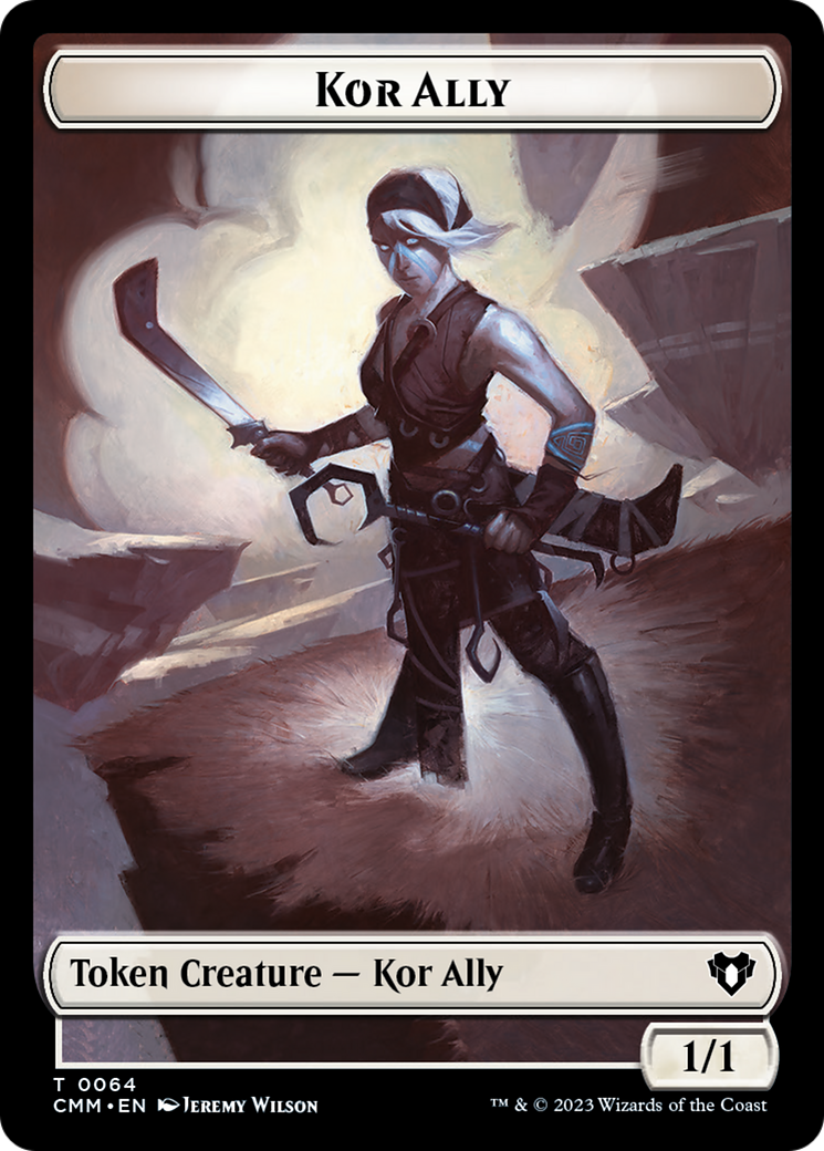 Wall // Kor Ally Double-Sided Token [Commander Masters Tokens] | Gate City Games LLC