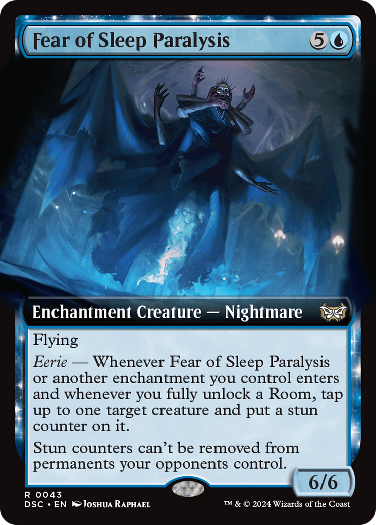 Fear of Sleep Paralysis (Extended Art) [Duskmourn: House of Horror Commander] | Gate City Games LLC