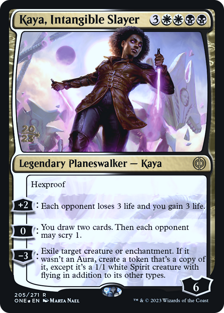 Kaya, Intangible Slayer [Phyrexia: All Will Be One Prerelease Promos] | Gate City Games LLC