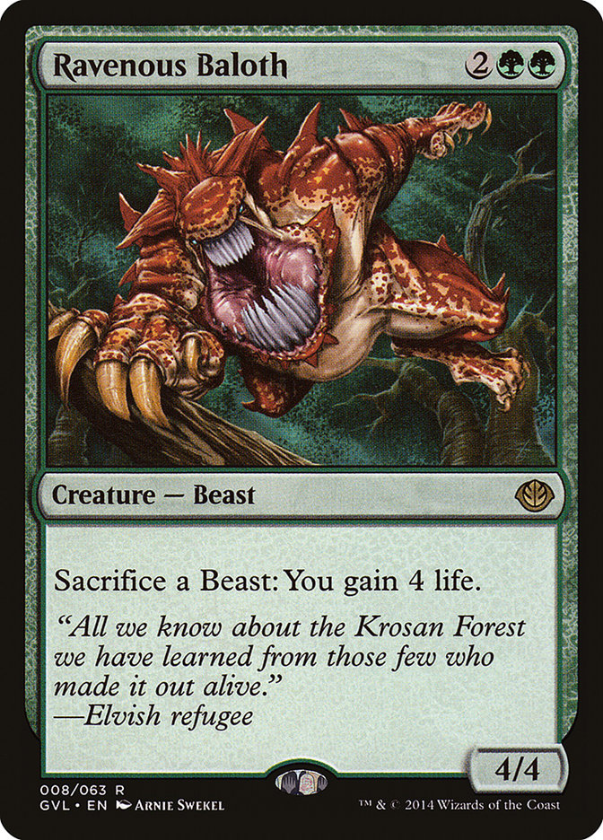 Ravenous Baloth (Garruk vs. Liliana) [Duel Decks Anthology] | Gate City Games LLC