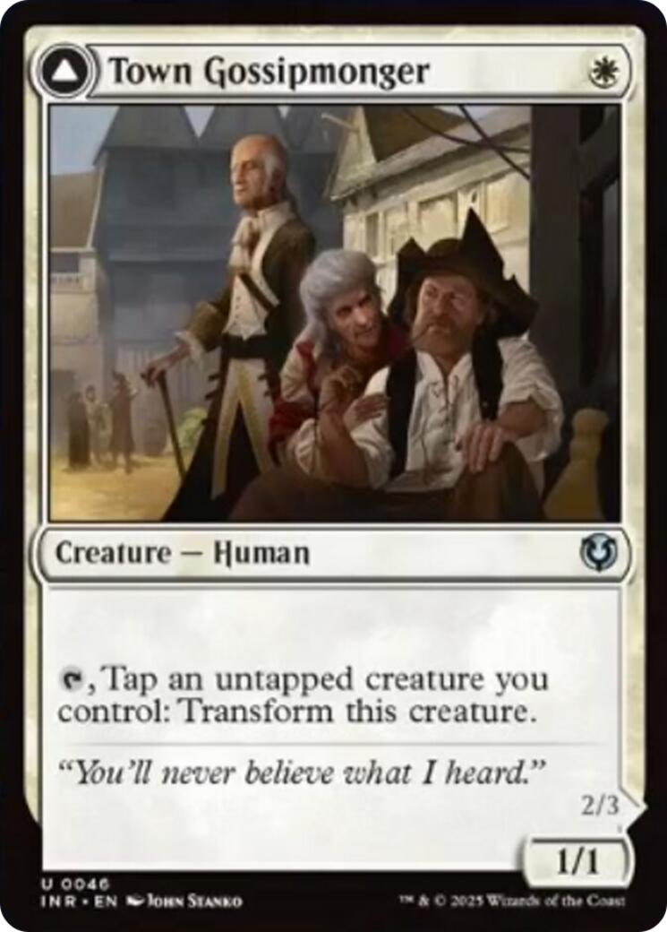 Town Gossipmonger // Incited Rabble [Innistrad Remastered] | Gate City Games LLC