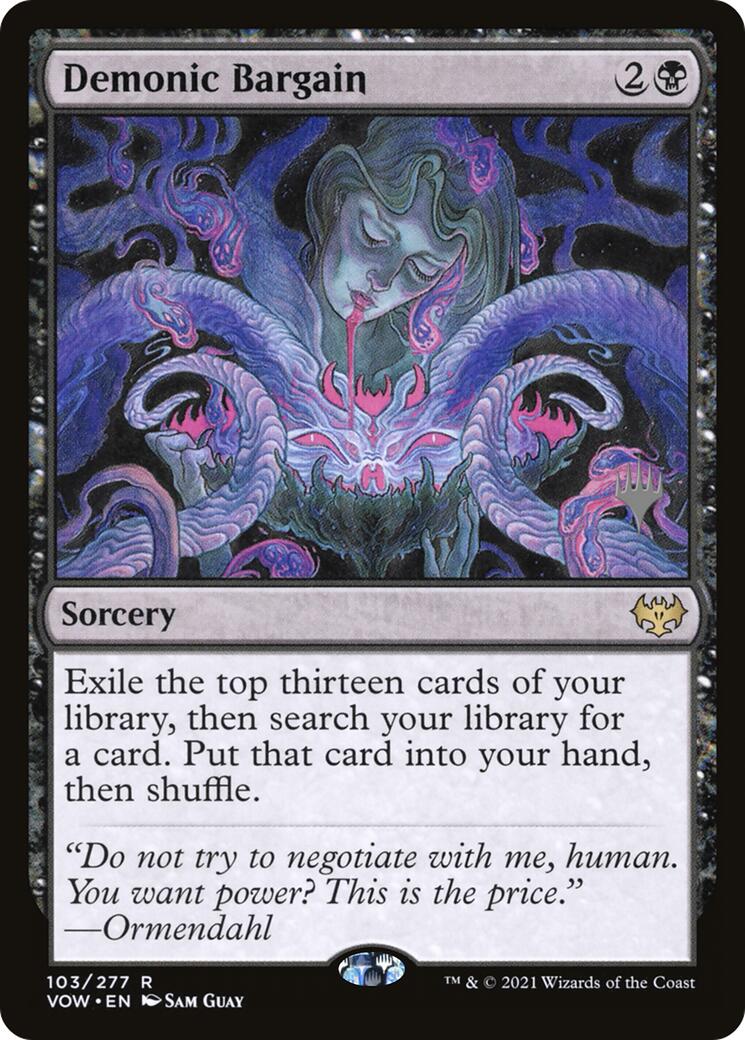 Demonic Bargain (Promo Pack) [Innistrad: Crimson Vow Promos] | Gate City Games LLC