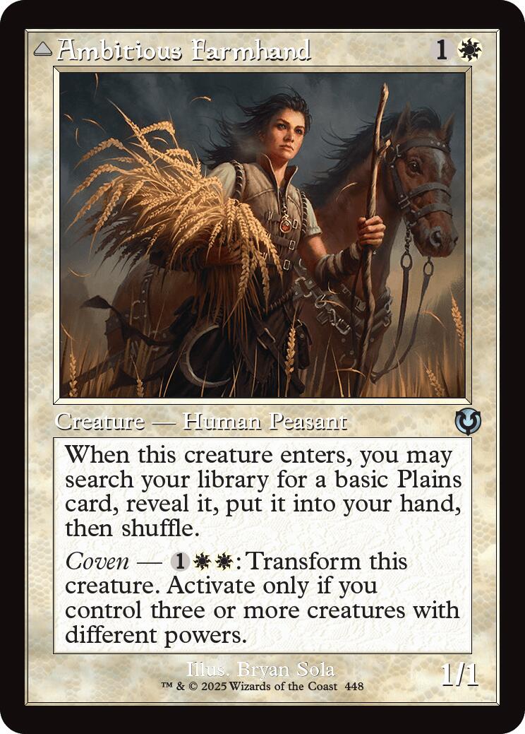 Ambitious Farmhand // Seasoned Cathar (Retro Frame) [Innistrad Remastered] | Gate City Games LLC