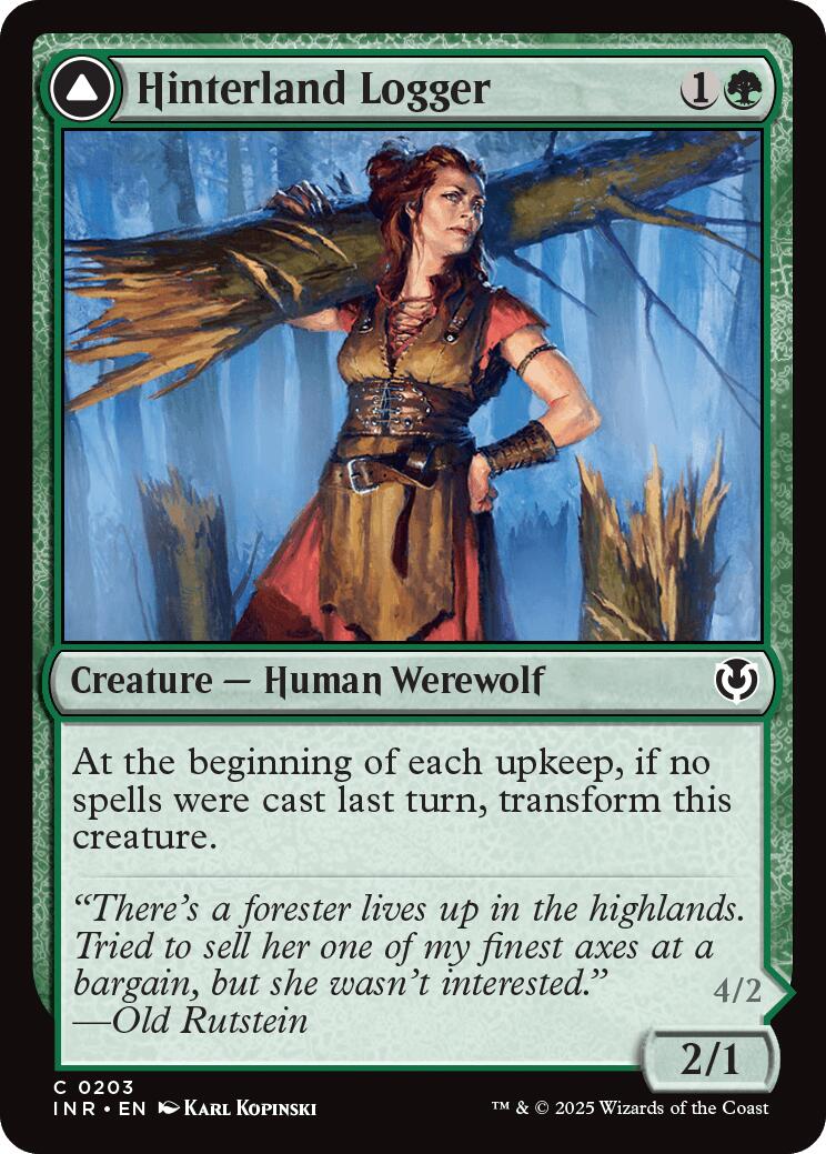 Hinterland Logger // Timber Shredder [Innistrad Remastered] | Gate City Games LLC