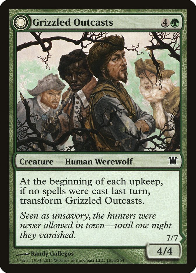 Grizzled Outcasts // Krallenhorde Wantons [Innistrad] | Gate City Games LLC