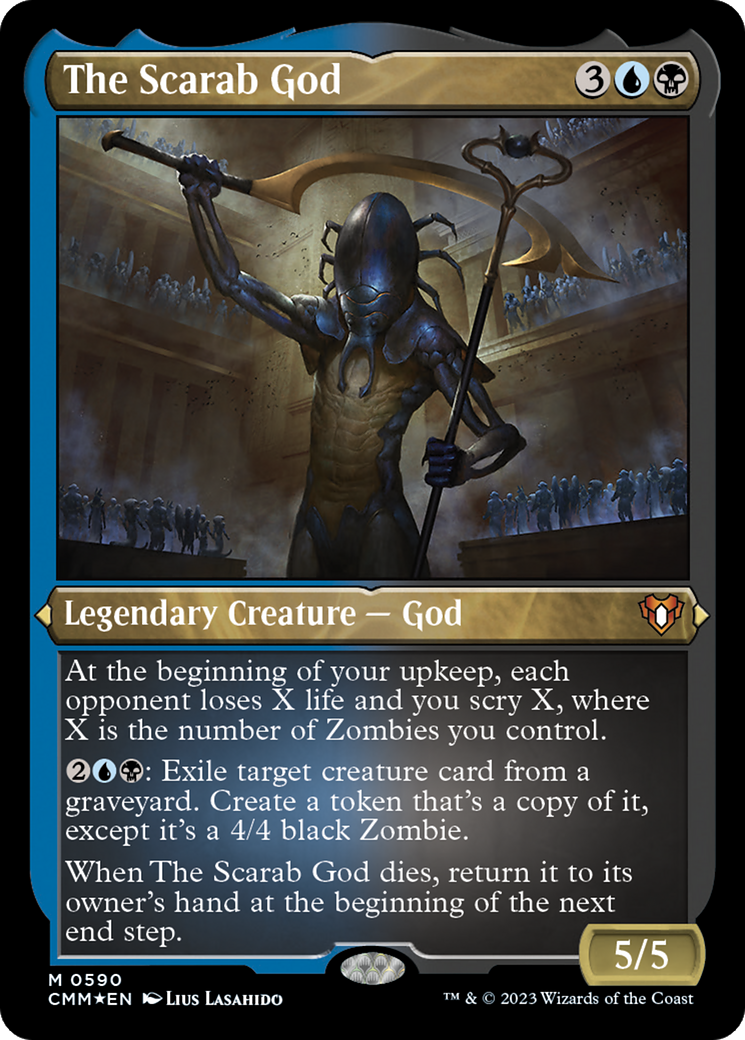 The Scarab God (Foil Etched) [Commander Masters] | Gate City Games LLC