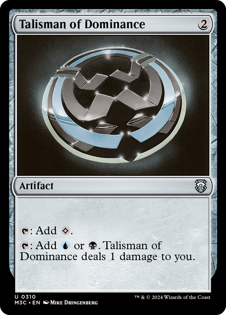 Talisman of Dominance (Ripple Foil) [Modern Horizons 3 Commander] | Gate City Games LLC