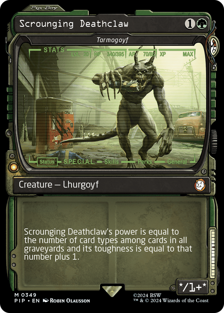 Scrounging Deathclaw - Tarmogoyf (Showcase) [Fallout] | Gate City Games LLC