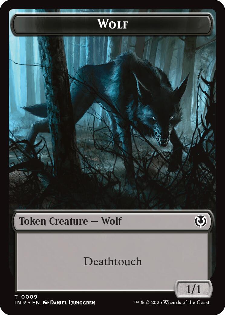 Wolf (0009) // Wolf (0018) Double-Sided Token [Innistrad Remastered Tokens] | Gate City Games LLC