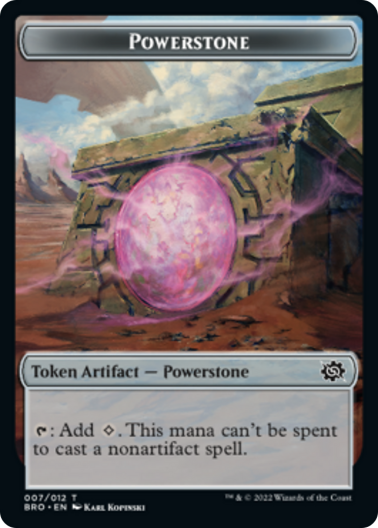 Copy // Powerstone Double-Sided Token [The Brothers' War Commander Tokens] | Gate City Games LLC