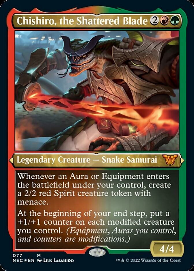 Chishiro, the Shattered Blade (Showcase Display Commander) [Kamigawa: Neon Dynasty Commander] | Gate City Games LLC
