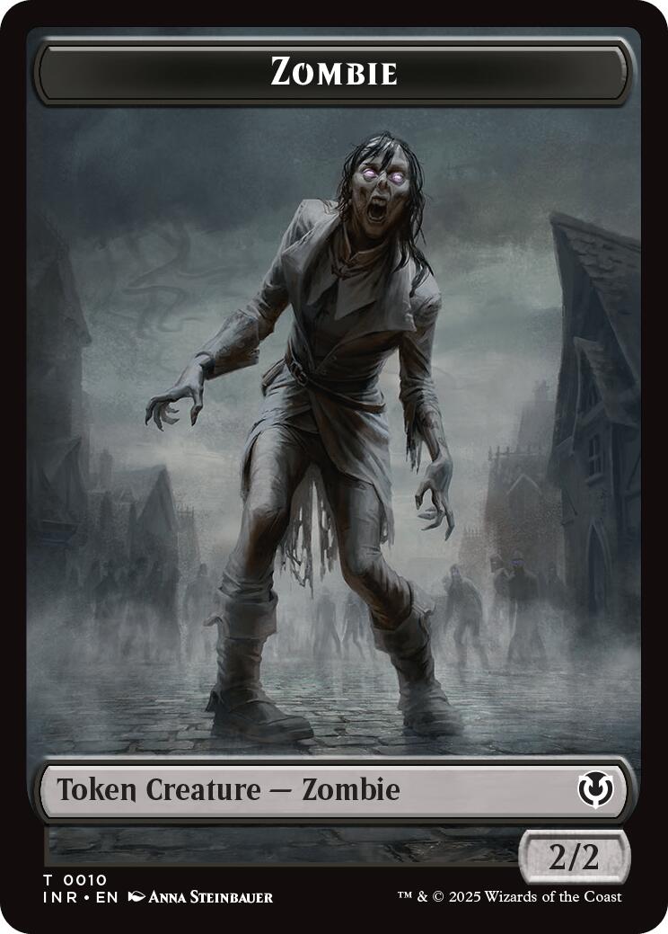 Zombie (0010) // Blood Double-Sided Token [Innistrad Remastered Tokens] | Gate City Games LLC