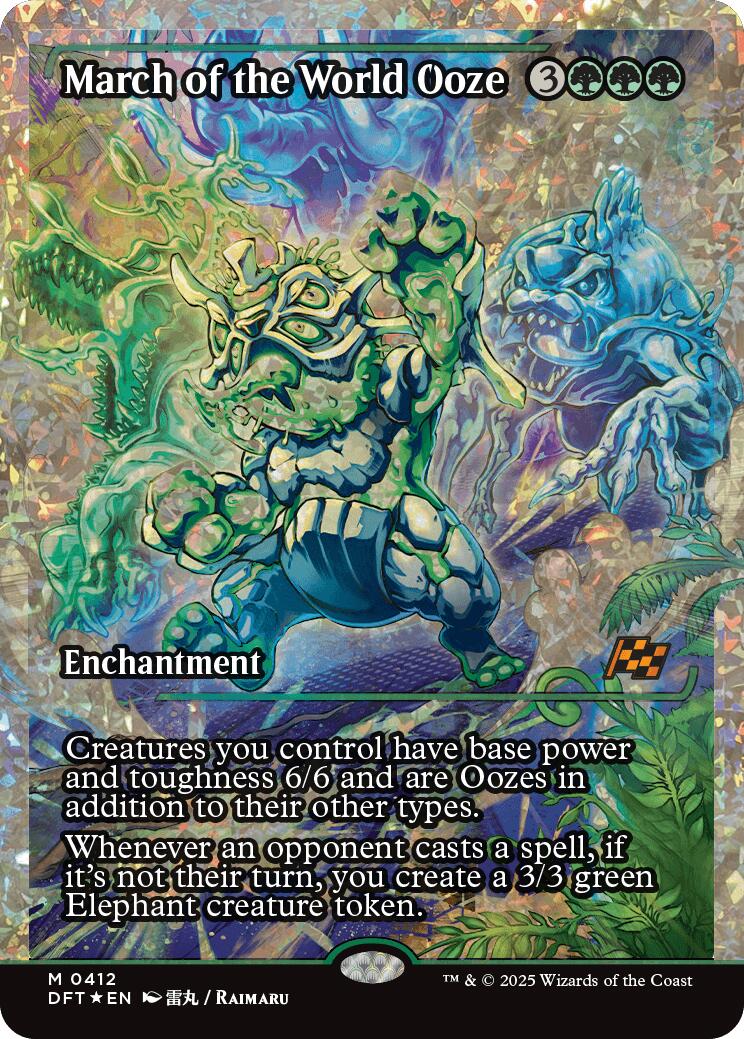 March of the World Ooze (Showcase Fracture Foil) (Japanese) [Aetherdrift] | Gate City Games LLC
