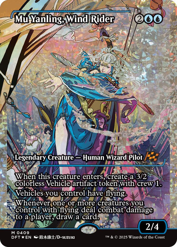 Mu Yanling, Wind Rider (Showcase Fracture Foil) (Japanese) [Aetherdrift] | Gate City Games LLC