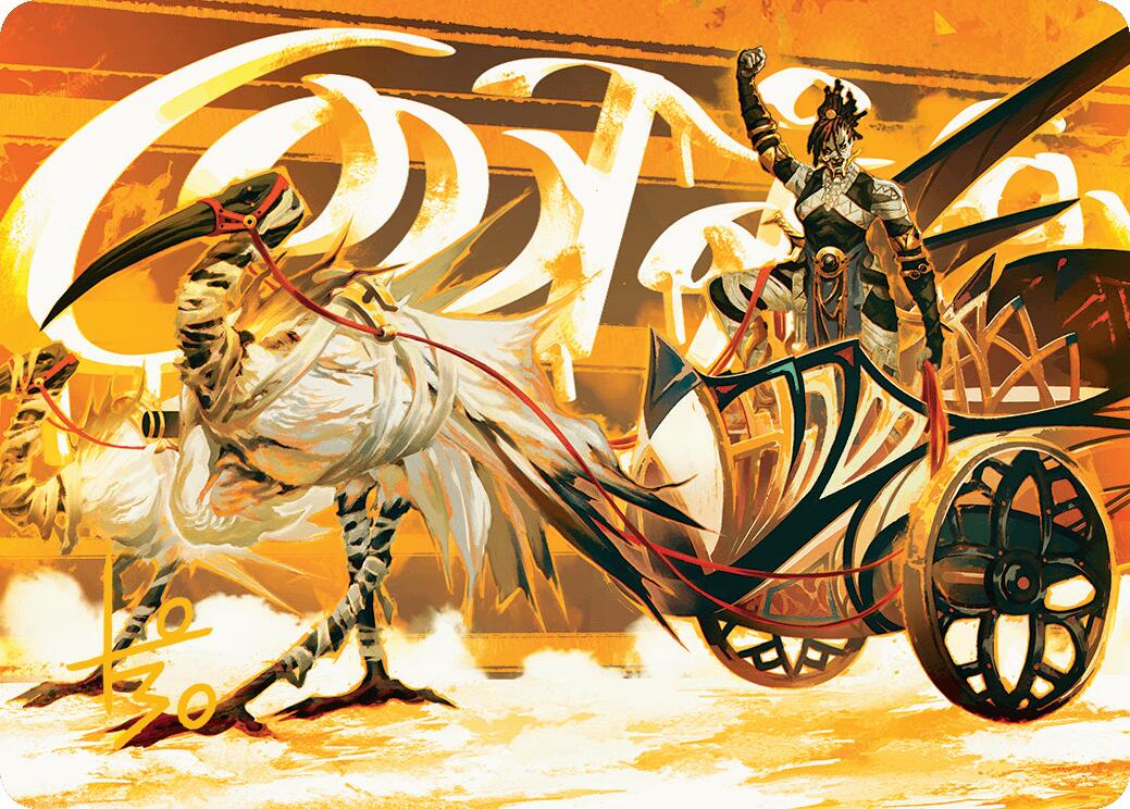 Skyseer's Chariot Art Card (Gold-Stamped Signature) [Aetherdrift Art Series] | Gate City Games LLC